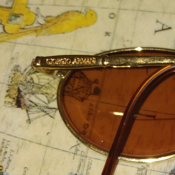 ❤️GIORGIO ARMANI GOLD Sunglasses Frames Only / No Lenses main image 6